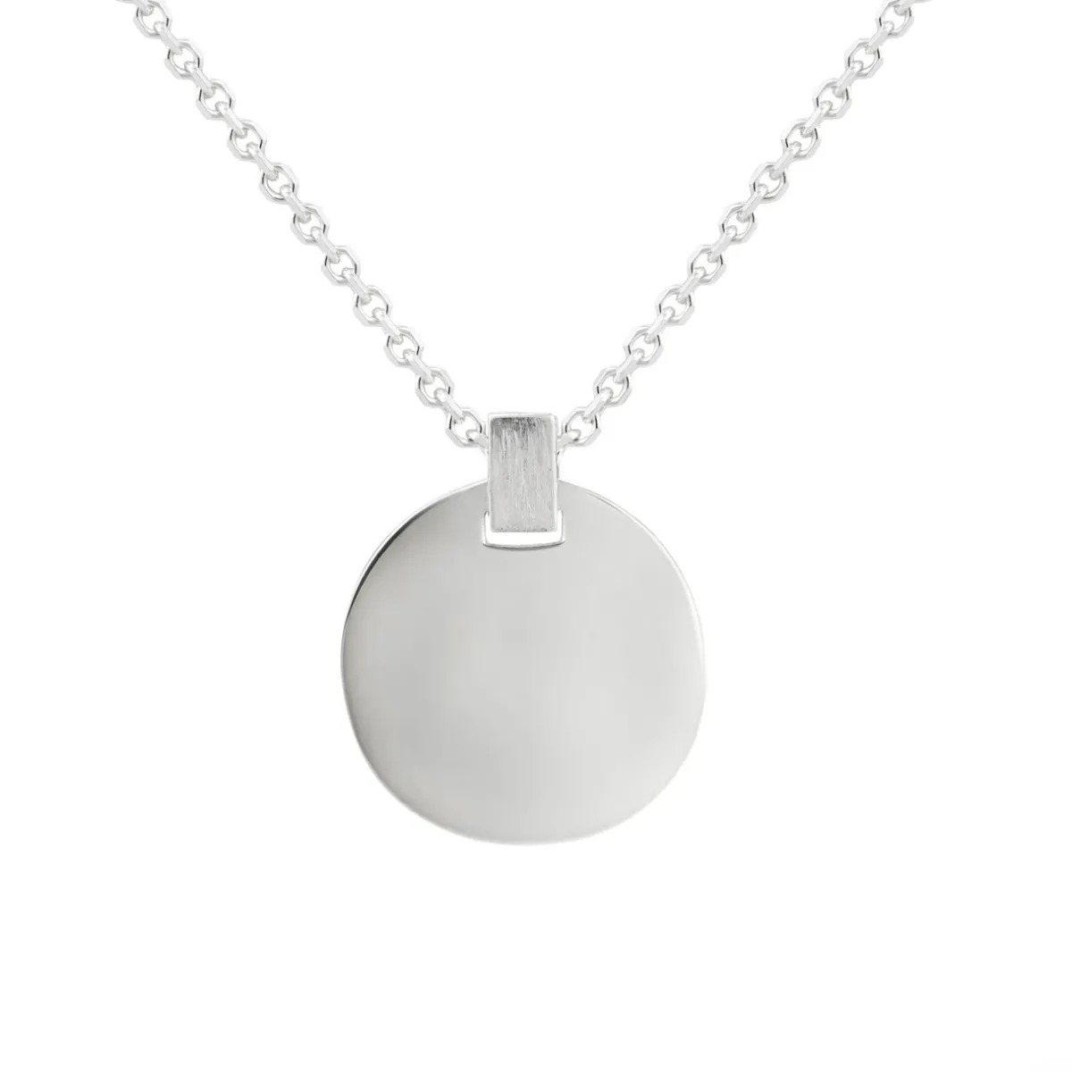 Tomfoolery Silver Circle Tag Pendant Hot