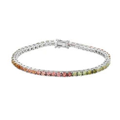 Tomfoolery Silver Classic Tourmaline Tennis Bracelet Online