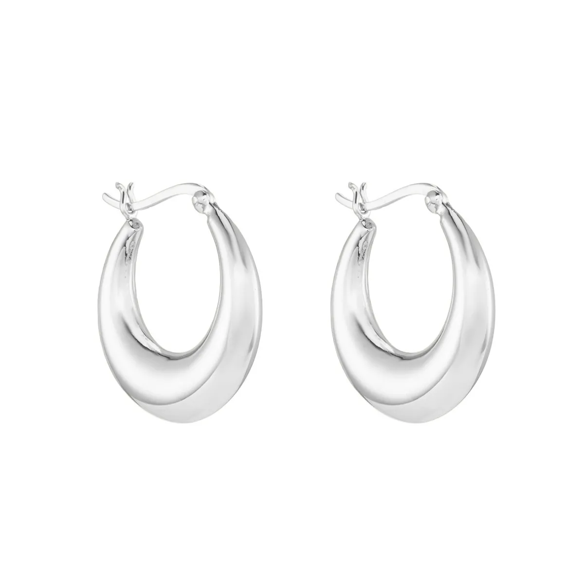 Tomfoolery Silver Crescent Hoops Best
