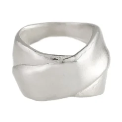 Tomfoolery Silver Crossover Ring New