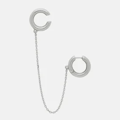 Tomfoolery Silver Cuff Chain Set Fashion