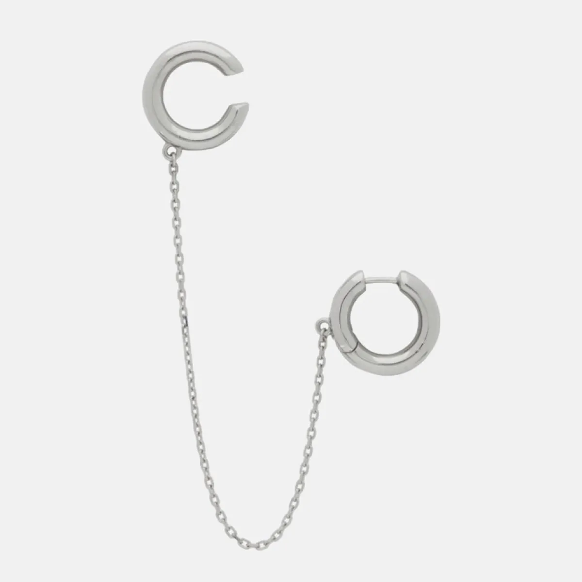 Tomfoolery Silver Cuff Chain Set Fashion