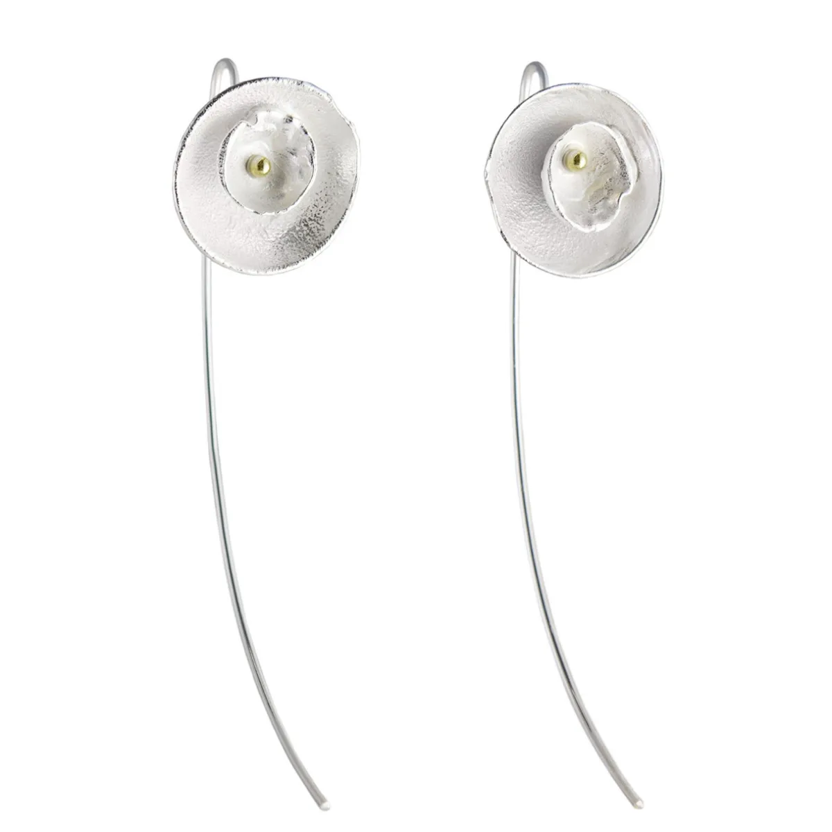 Tomfoolery Silver Double Daisy Earrings Clearance