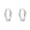 Tomfoolery Silver Double Twist Hoops Outlet