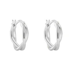 Tomfoolery Silver Double Twist Hoops Outlet