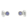 Tomfoolery Silver Duo Mini Studs with Tanzanite Discount