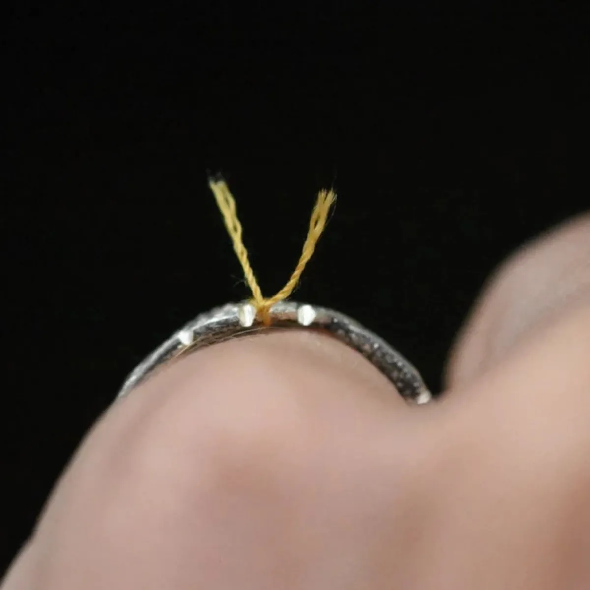 Tomfoolery Silver Eyelet Remember Ring Discount