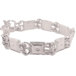 Tomfoolery Silver Faceted Square Ingot Bracelet Sale