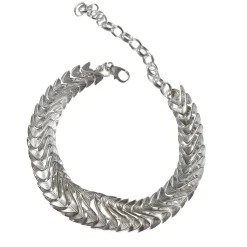 Tomfoolery Silver Feathered Link Bracelet Best