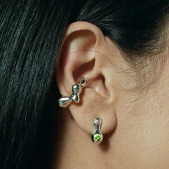 Tomfoolery Silver Gemstone Chamelle Stud Fashion