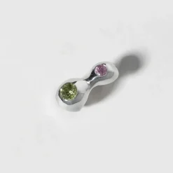 Tomfoolery Silver Gemstone Chamelle Stud Fashion