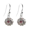 Tomfoolery Silver Gemstone Dahlia Drop Earrings Outlet