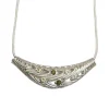 Tomfoolery Silver Gemstone Ripple Crescent Pendant Outlet