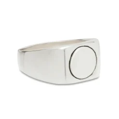 Tomfoolery Silver Geometric Signet Ring Sale