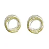 Tomfoolery Silver, Gold and Diamond Wrap Studs Fashion