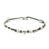 Tomfoolery Silver, Green & Pink Tourmaline Beaded Bracelet Outlet