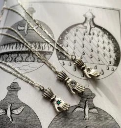 Tomfoolery Silver Hand Pendant with Diamond Sale
