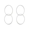 Tomfoolery Silver Harmonious Double Oval Drop Earrings Clearance