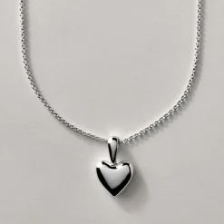 Tomfoolery Silver Heart Chain Necklace Sale