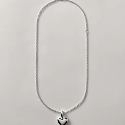 Tomfoolery Silver Heart Chain Necklace Sale
