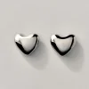 Tomfoolery Silver Heart Studs Hot