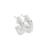 Tomfoolery Silver Lace Hoops Hot