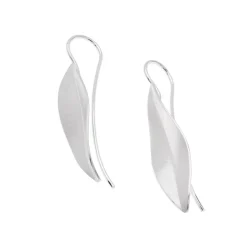 Tomfoolery Silver Leaf Earrings Outlet