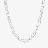 Tomfoolery Silver Lily Chain Link Necklace Sale