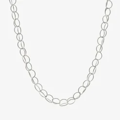 Tomfoolery Silver Lily Chain Link Necklace Sale