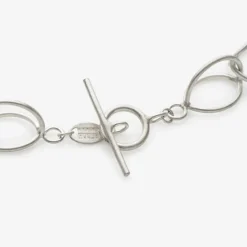 Tomfoolery Silver Lily Chain Link Necklace Sale