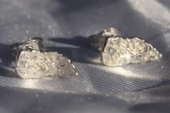 Tomfoolery Silver London Plane Wisp Studs Discount