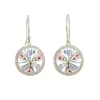 Tomfoolery Silver Mini Floral Drop Earrings in Love Clearance