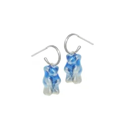Tomfoolery Silver Mini Gummy Bear Hoop Earrings Outlet