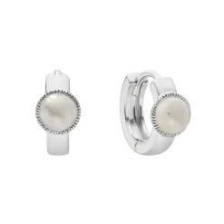 Tomfoolery Silver Moonstone Huggie Hoops Sale