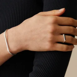 Tomfoolery Silver Narrow Flat Top Ring Online