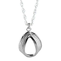 Tomfoolery Silver Oak Pear Shaped Pendant Fashion