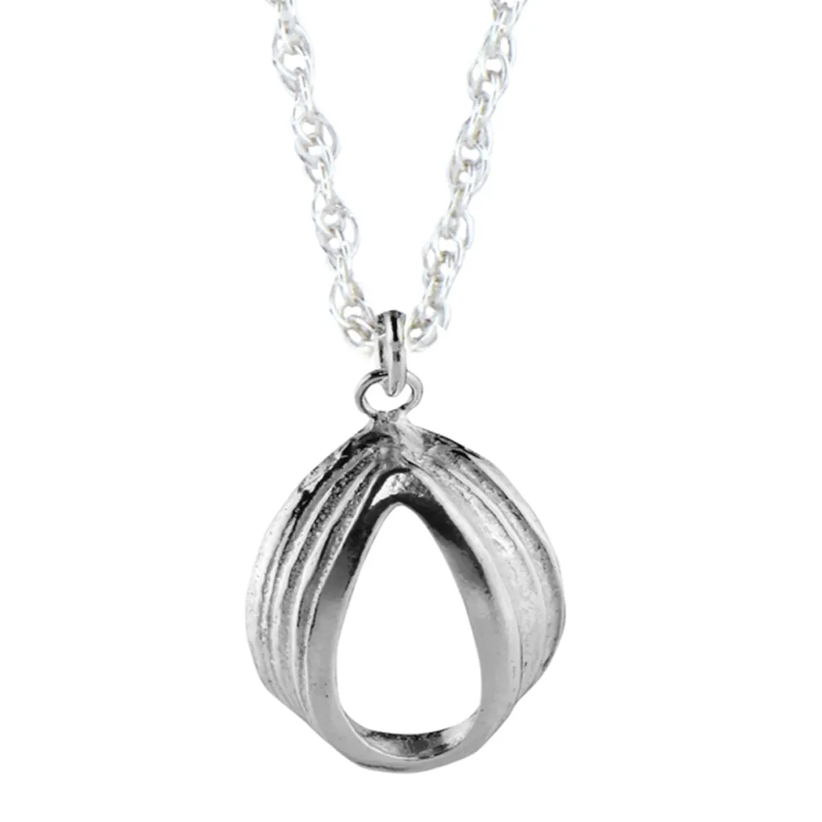 Tomfoolery Silver Oak Pear Shaped Pendant Fashion