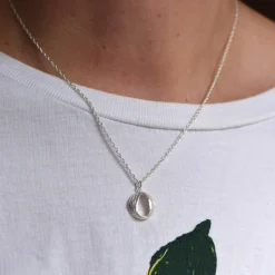 Tomfoolery Silver Oak Pear Shaped Pendant Fashion