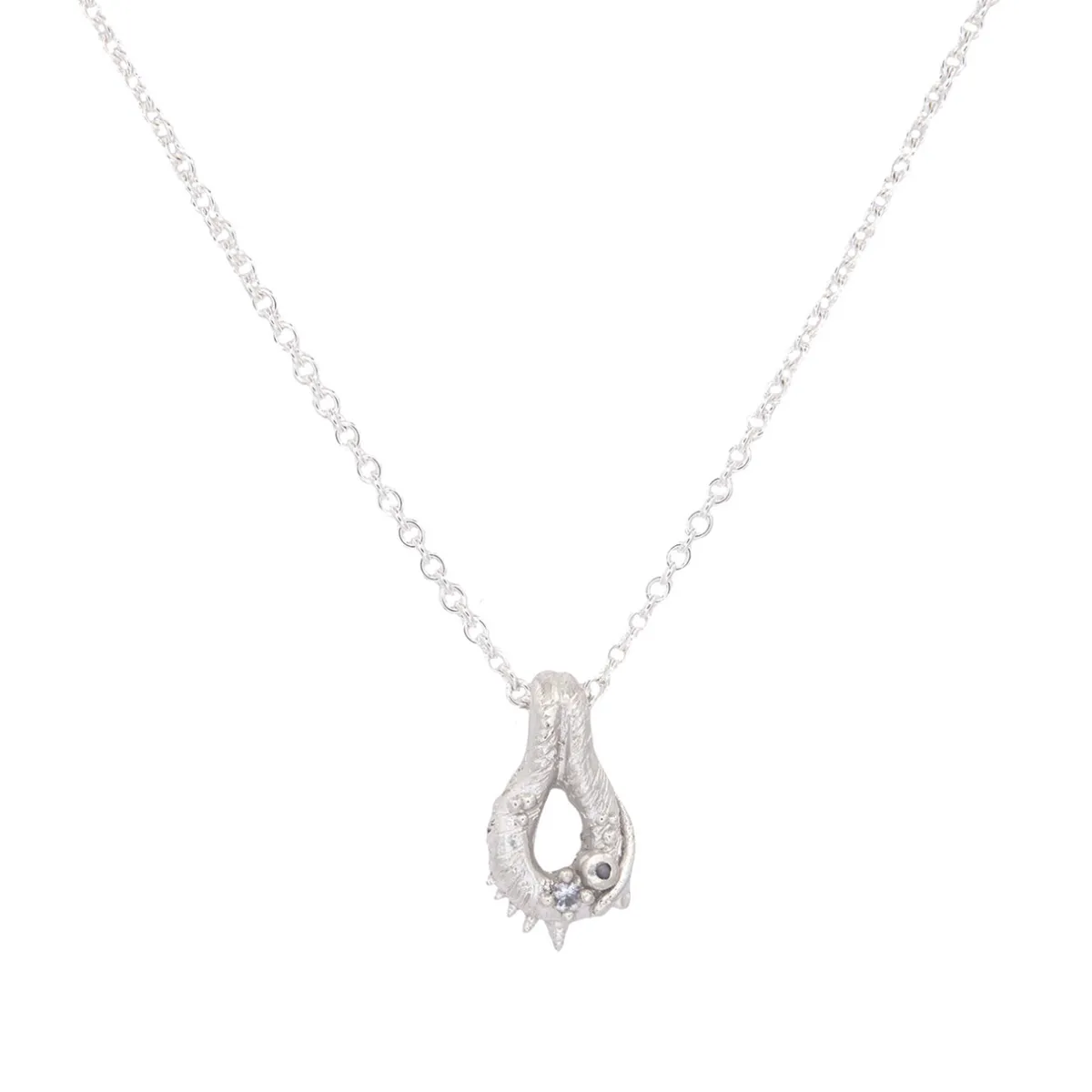 Tomfoolery Silver Ocean Necklace with Sapphire & Pearl Outlet