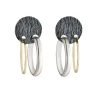 Tomfoolery Silver, Oxidised Silver and Gold Hoops Outlet