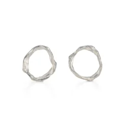Tomfoolery Silver Pebble Circle Studs Best