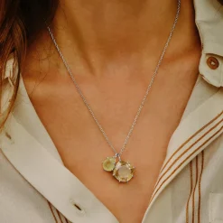 Tomfoolery Silver Pebble Duo Gemstone Pendant Sale