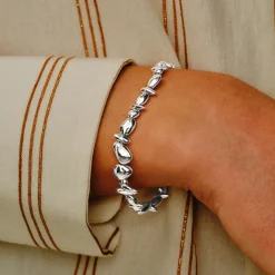 Tomfoolery Silver Pebble Full Bracelet Discount