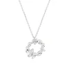 Tomfoolery Silver Pebble Halo Pendant New