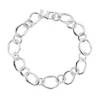 Tomfoolery Silver Pebble Organic Chain Bracelet Discount