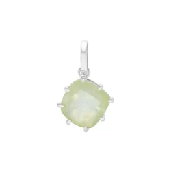 Tomfoolery Silver Pebble Round Prehnite Charm Outlet