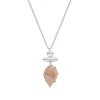 Tomfoolery Silver Pebble Rutilated Quartz Balance Pendant Fashion