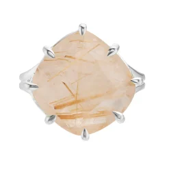 Tomfoolery Silver Pebble Rutilated Quartz Ring Best