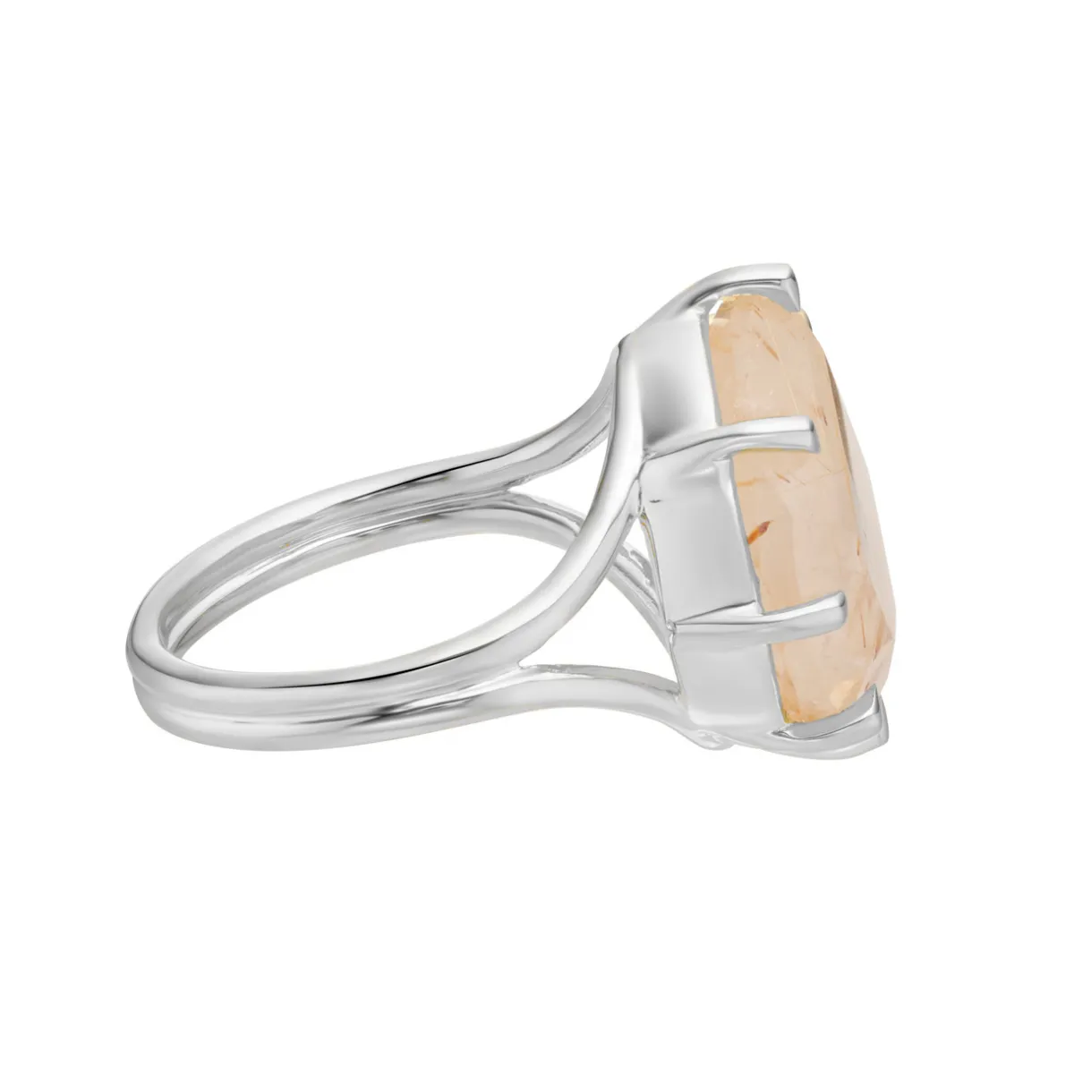 Tomfoolery Silver Pebble Rutilated Quartz Ring Best