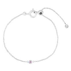 Tomfoolery Silver Petite Circle Gem Bracelet Sale